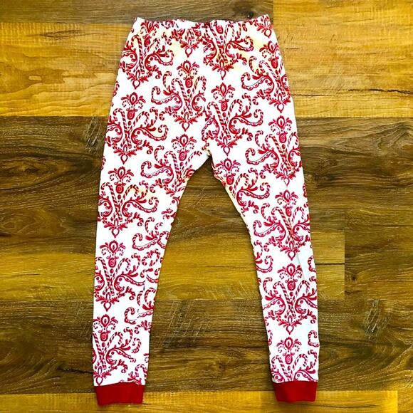 Bedhead Christmas Two Piece Pajamas Size 6 Red Cream - Picture 5 of 7
